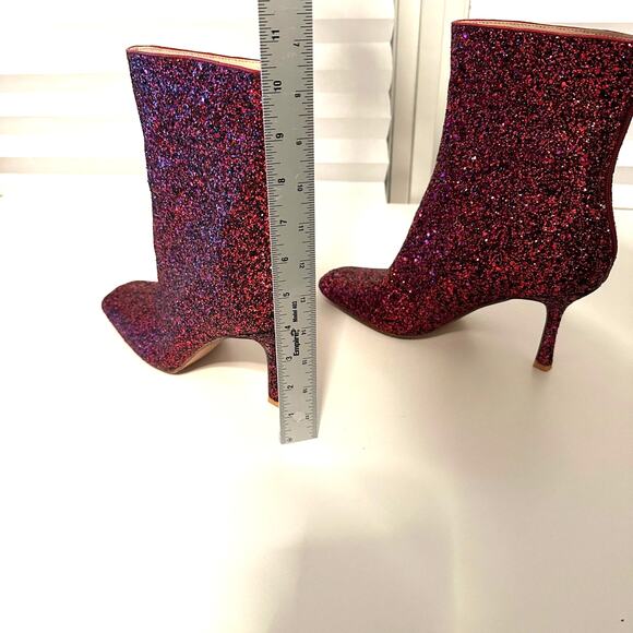 NY & Company Ankle Logan Bootie Pink Glitter Pointed Toe Stiletto Heel Sz 10 Y2K - Picture 5 of 13